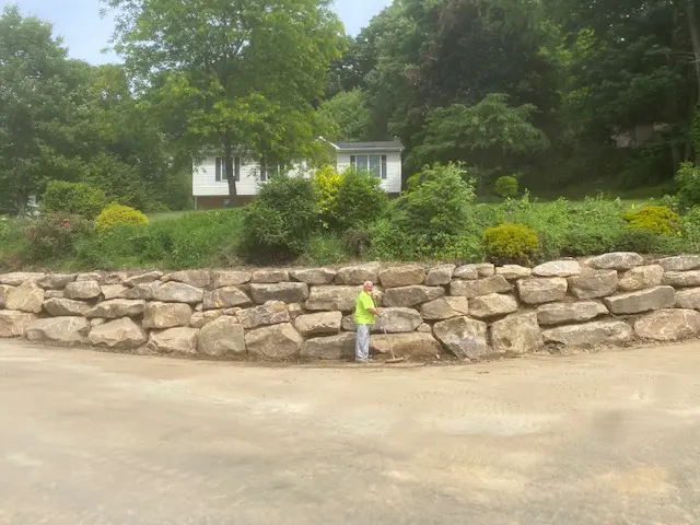 really big retaining wall