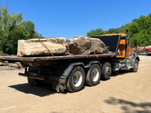 rocks on truck